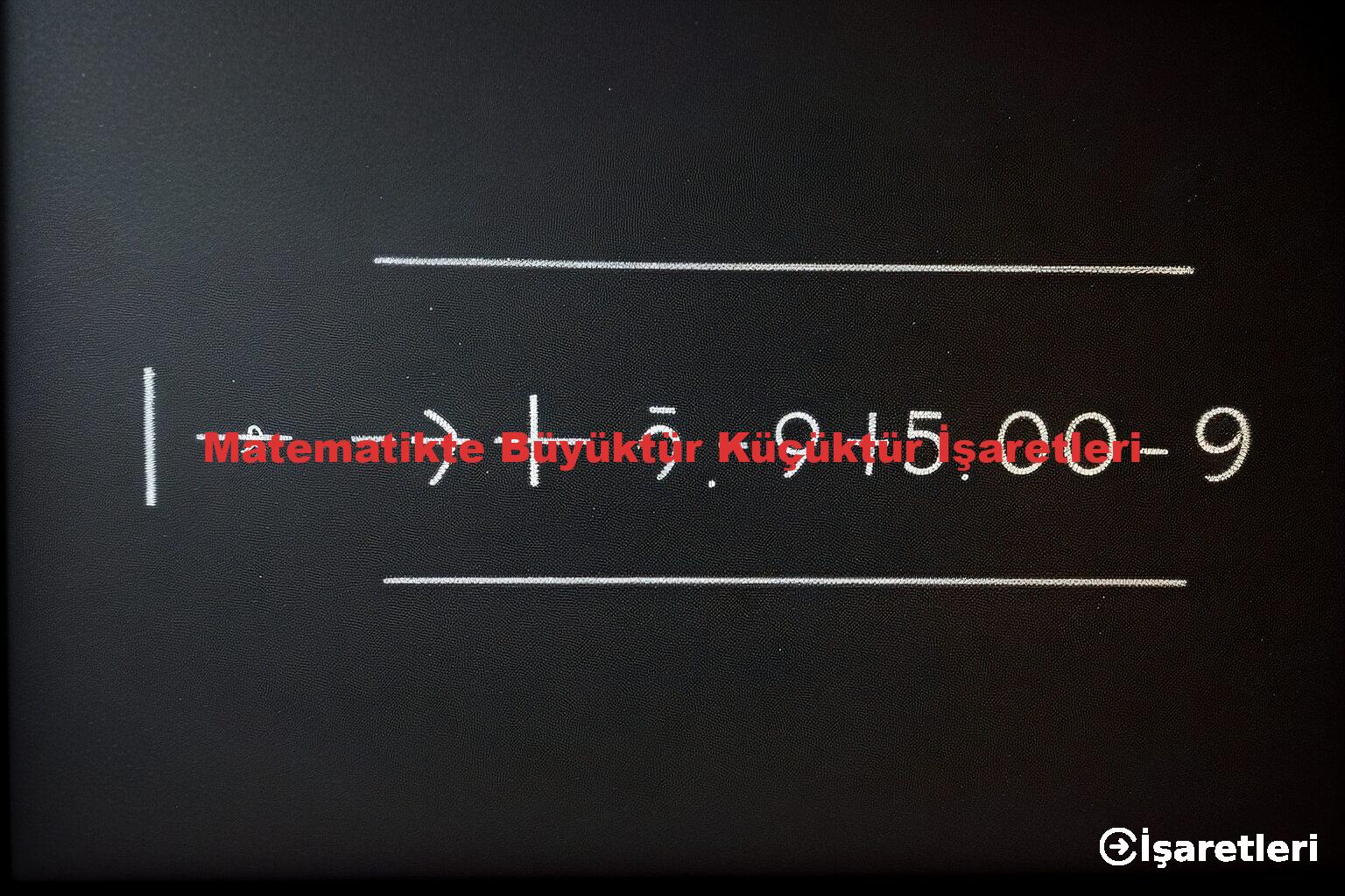 Matematikte Büyüktür Küçüktür İşaretleri