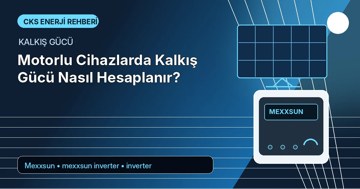 Motorlu Cihazlarda Kalkış Gücü Nasıl Hesaplanır?