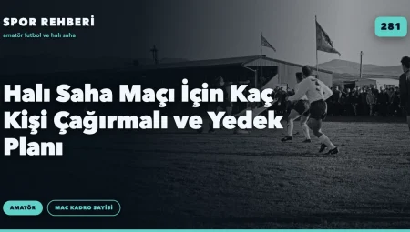 Halı Saha Maçı İçin Kaç Kişi Çağırmalı ve Yedek Planı