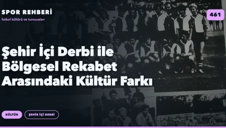 Şehir İçi Derbi ile Bölgesel Rekabet Arasındaki Kültür Farkı